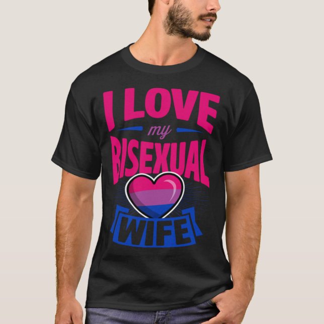 I Kärlek, My Bisexual Makfe Cute Bi-Pridet T Shirt (Framsida)