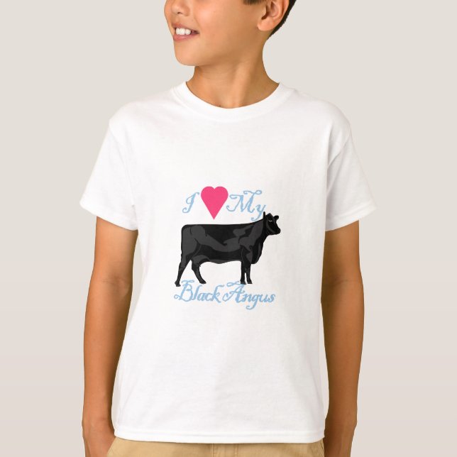 I Kärlek My Black Angus T Shirt (Framsida)