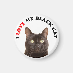 I Kärlek My Black Cat Magnet