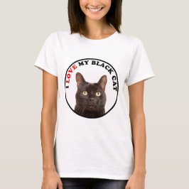 I Kärlek My Black Cat T Shirt