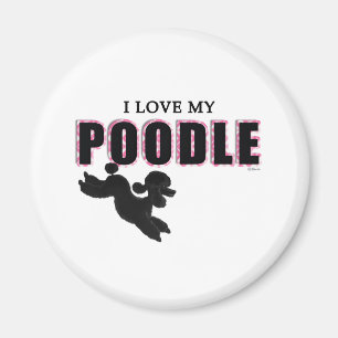 I Kärlek My Black Pudel Magnet