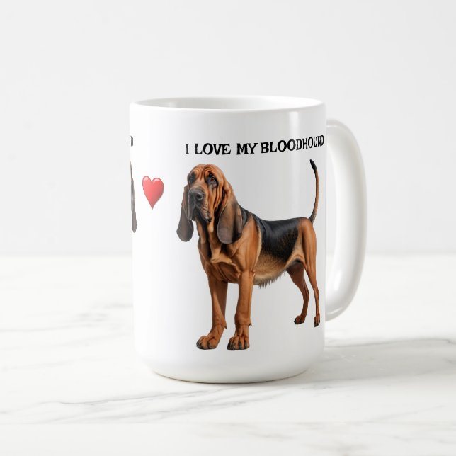 I Kärlek My Bloodhound Kaffemugg (Framsida höger)