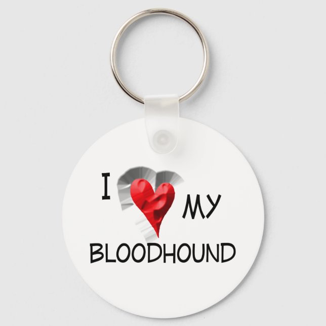 I Kärlek My Bloodhound Nyckelring (Framsida)