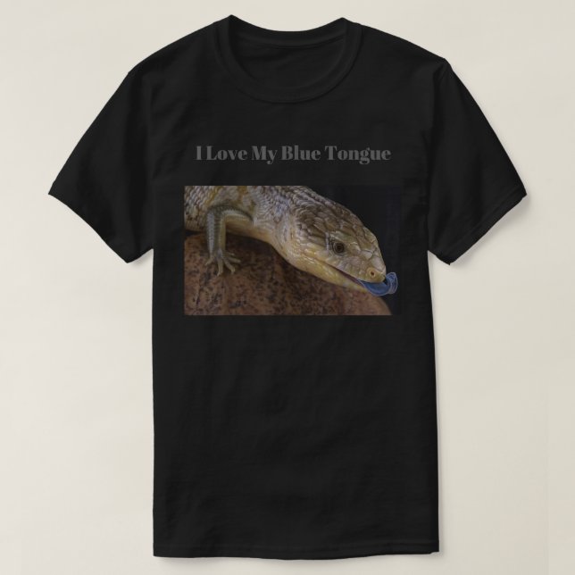 I Kärlek My Blue Tunga Skink  T Shirt (Design framsida)