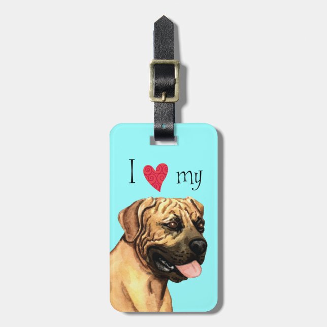 I Kärlek my Boerboel Bagagebricka (Vertikal Framsida)