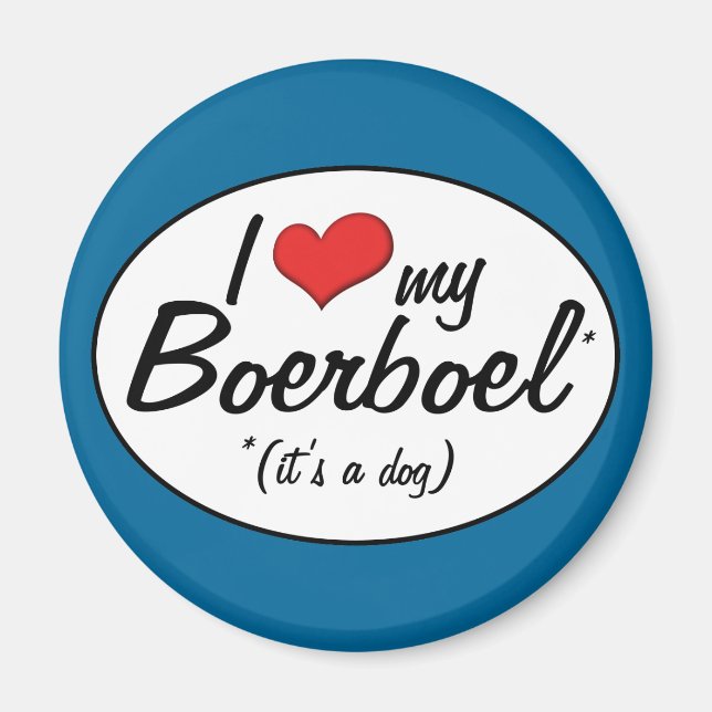 I Kärlek My Boerboel (Det är en Hund) Magnet (Framsidan)