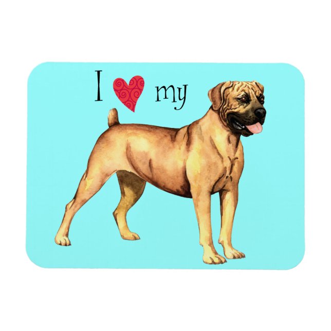 I Kärlek my Boerboel Magnet (Horisontell)