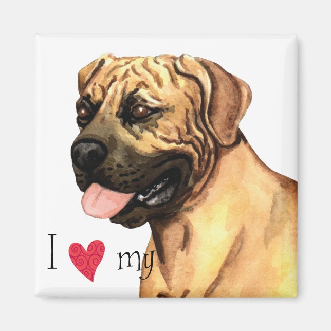 I Kärlek my Boerboel Magnet (Framsidan)