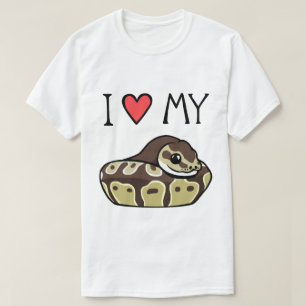 I Kärlek My Boll Python Cute Funny Manar T-Shirt