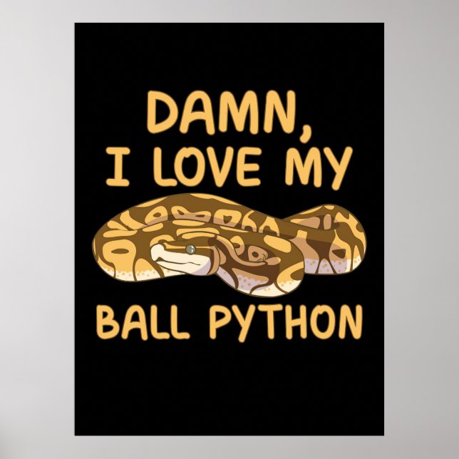 I Kärlek My Boll Python Poster (Framsidan)