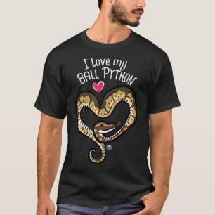 I Kärlek My Boll Python Snake T Shirt