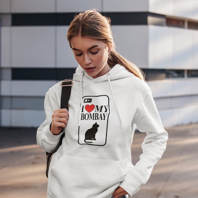 I Kärlek My Bombay Cat Hoodie T Shirt (Skapare uppladdad)