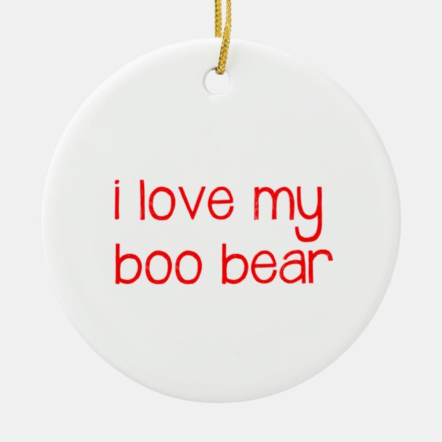 I Kärlek My Boo Bear Ornament (Framsidan)