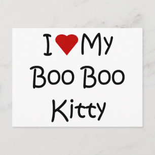 I Kärlek My Boo Boo Kattunge Vykort