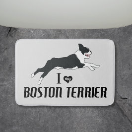 I Kärlek My Boston Terrier Hund Badrumsmatta