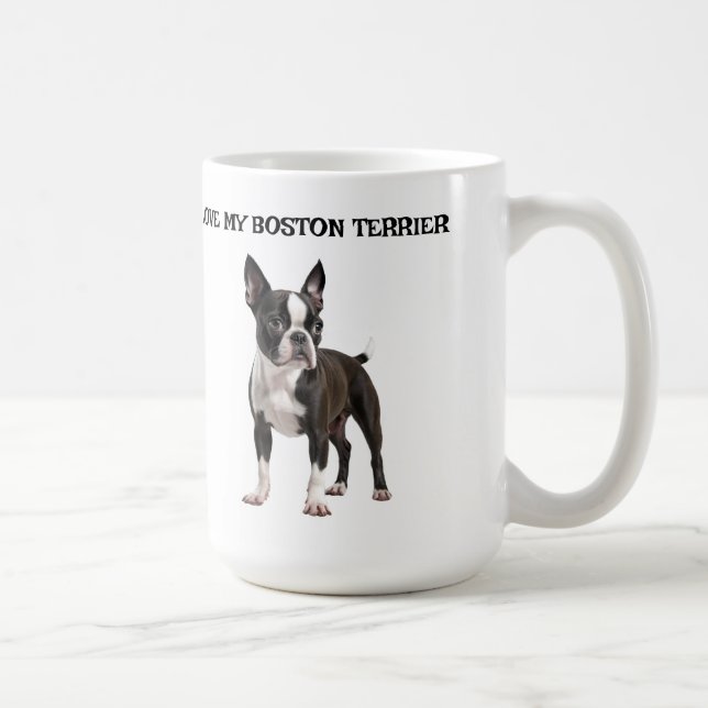 I Kärlek My Boston Terrier Kaffemugg (Höger)