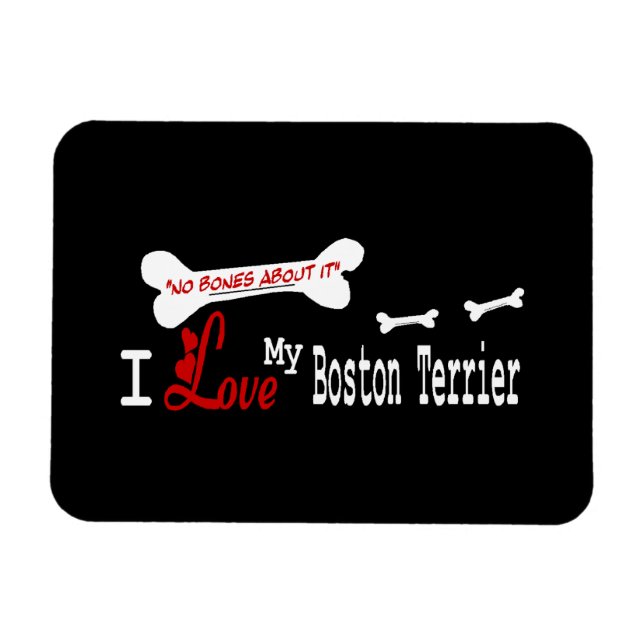 I Kärlek My Boston Terrier Magnet (Horisontell)