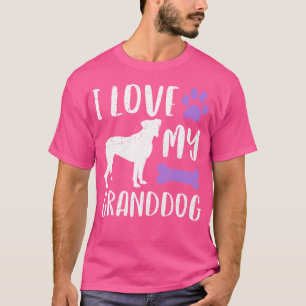 I Kärlek My Boxer Granddog Hund Grandma Grandpa T Shirt