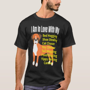 I Kärlek My Boxer Hund Memine T Shirt