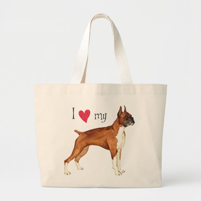 I Kärlek my Boxer Jumbo Tygkasse (Framsidan)