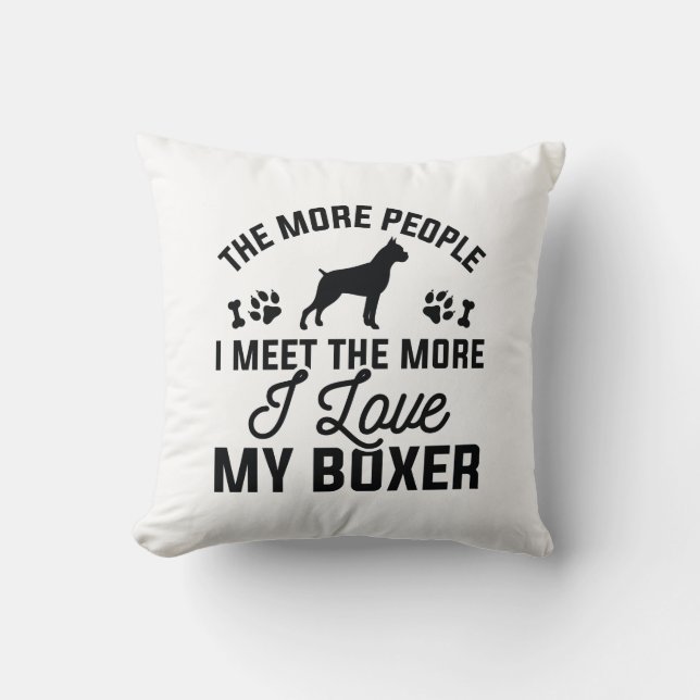I Kärlek My Boxer Kudde (Framsida)