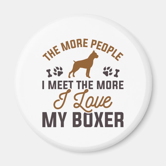 I Kärlek My Boxer Magnet (Framsidan)