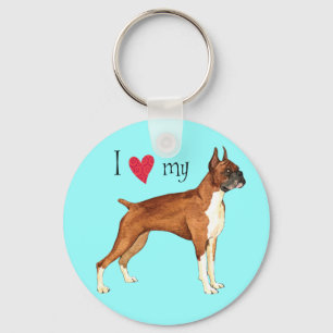 I Kärlek my Boxer Nyckelring
