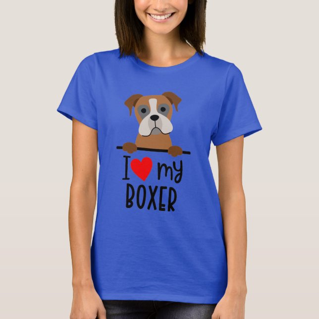 I Kärlek My Boxer T Shirt (Framsida)