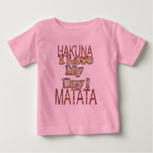 I kärlek My Boy African Vintage Färg Hakuna matata T-shirt