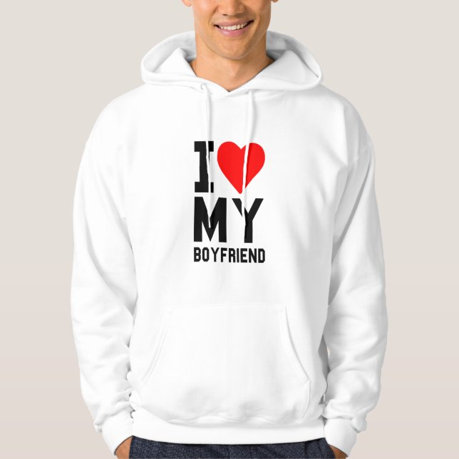 I kärlek my BOYFRIEND Hoodie (Framsida)