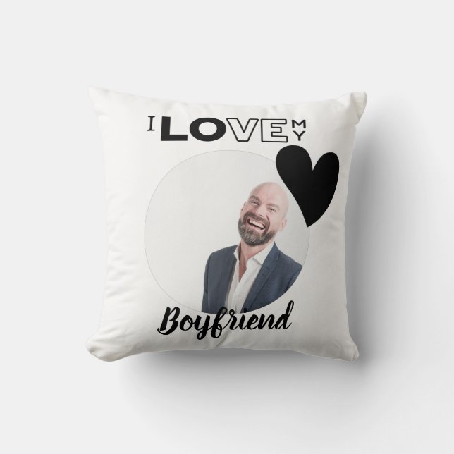 I Kärlek My BOYFRIEND Make PAPPA Grandpa Brother Kudde (Framsida)