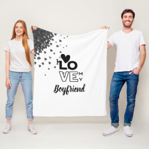 I Kärlek My BOYFRIEND - Modern personlig Anpassnin Fleecefilt