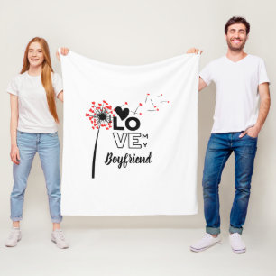 I Kärlek My BOYFRIEND - Modern personlig Anpassnin Fleecefilt