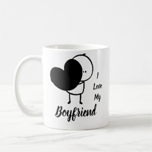 I Kärlek My BOYFRIEND - Modern personlig Anpassnin Kaffemugg