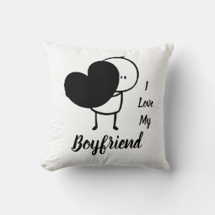 I Kärlek My BOYFRIEND - Modern personlig Anpassnin Kudde