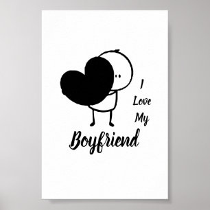 I Kärlek My BOYFRIEND - Modern personlig Anpassnin Poster