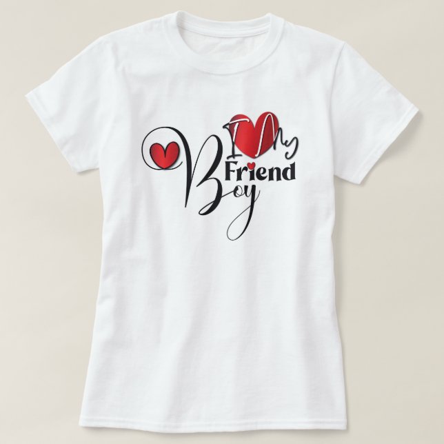 I KÄRLEK MY BOYFRIEND T SHIRT (Design framsida)