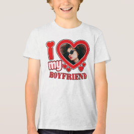I Kärlek My Boykompis Anpassningsbar Heart Photo T Shirt