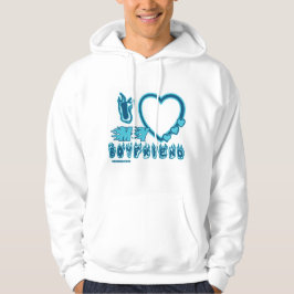 I Kärlek My Boykompis Anpassningsbar  Hoodie