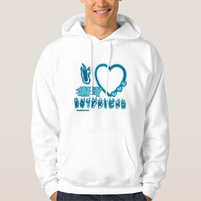 I Kärlek My Boykompis Anpassningsbar  Hoodie (Framsida)