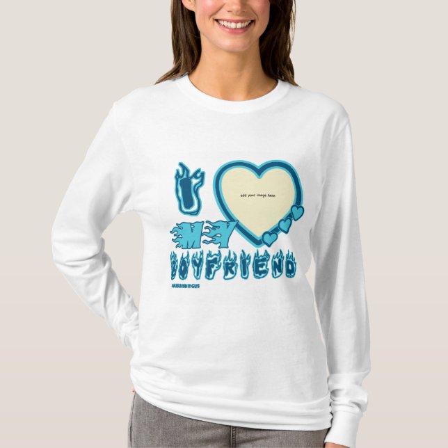 I Kärlek My Boykompis Anpassningsbar Långärmad T Shirt (Framsida)