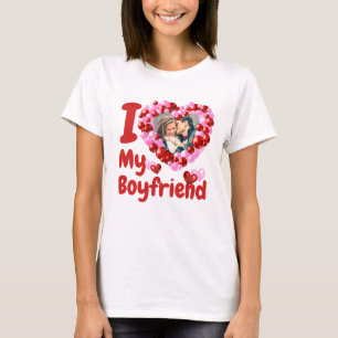 I Kärlek My Boykompis Anpassningsbar Photo T Shirt