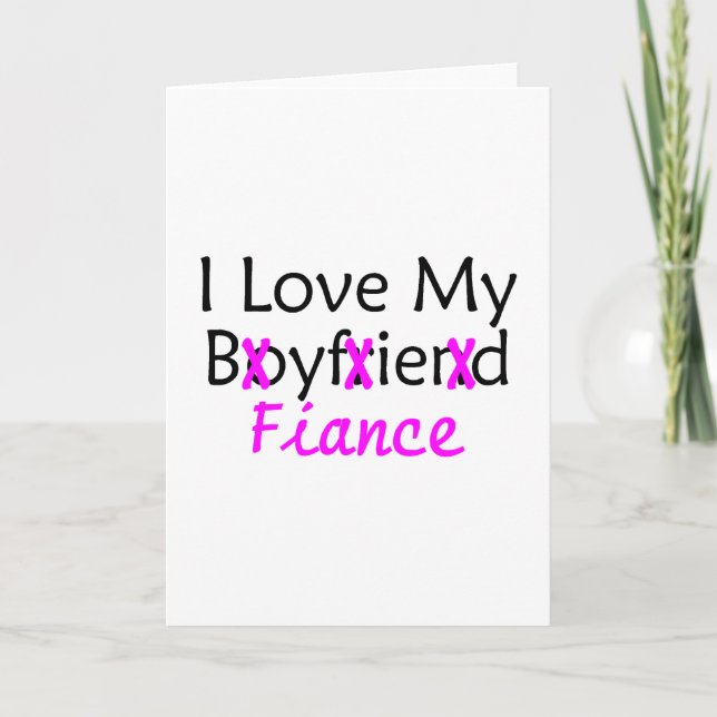I Kärlek My Boykompis Fiance Rosa Kort (Framsida)