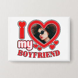 I Kärlek My Boykompis Funny Trendig Gift Knapp