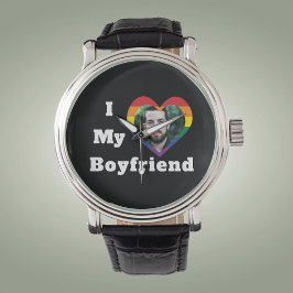 I Kärlek My Boykompis Gay pride LGBTQ Anpassningsb Armbandsur