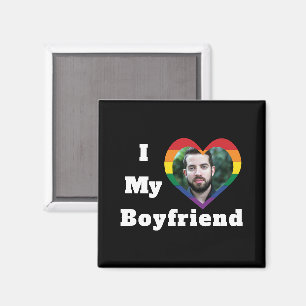 I Kärlek My Boykompis Gay pride LGBTQ Anpassningsb Magnet