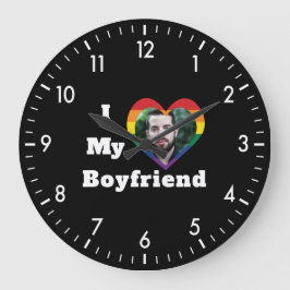 I Kärlek My Boykompis Gay pride LGBTQ Anpassningsb Stor Klocka