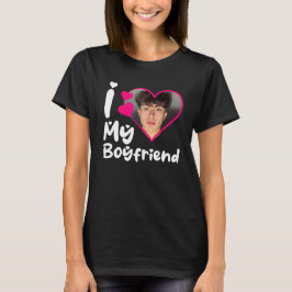 I Kärlek My Boykompis Heart Anpassningsbar Photo T Shirt