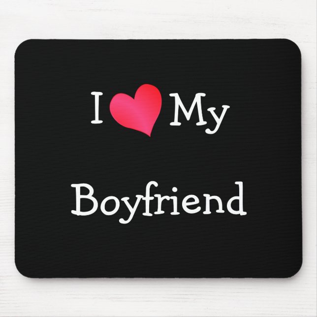 I Kärlek My Boykompis Mousepad Musmatta (Framsidan)