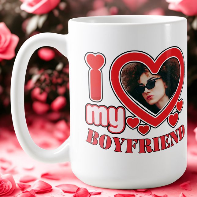 I Kärlek My Boykompis Mugg Anpassningsbar Red Hear (Skapare uppladdad)